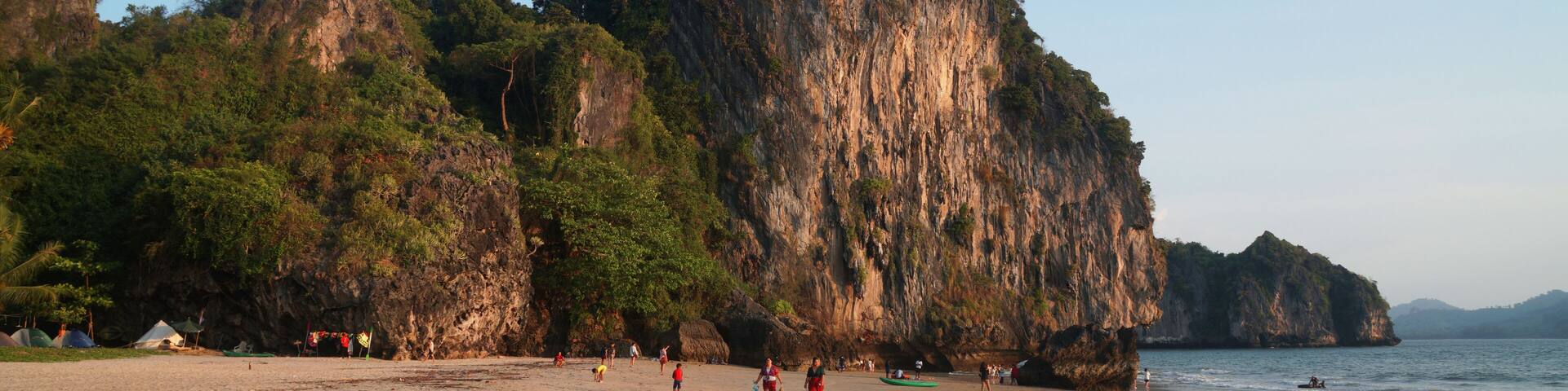 Landscape nature of Had Yao Beach Kantang is beautiful long beach with limestone - unseen thailand beach in Trang Thailand - Travel outdoor adventure