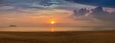 view seaside panorama on sand beach with yellow sun light and cloudy sky background, sunset at Laem Son Beach, Laem Son National Park, Ranong, southern of Thailand.