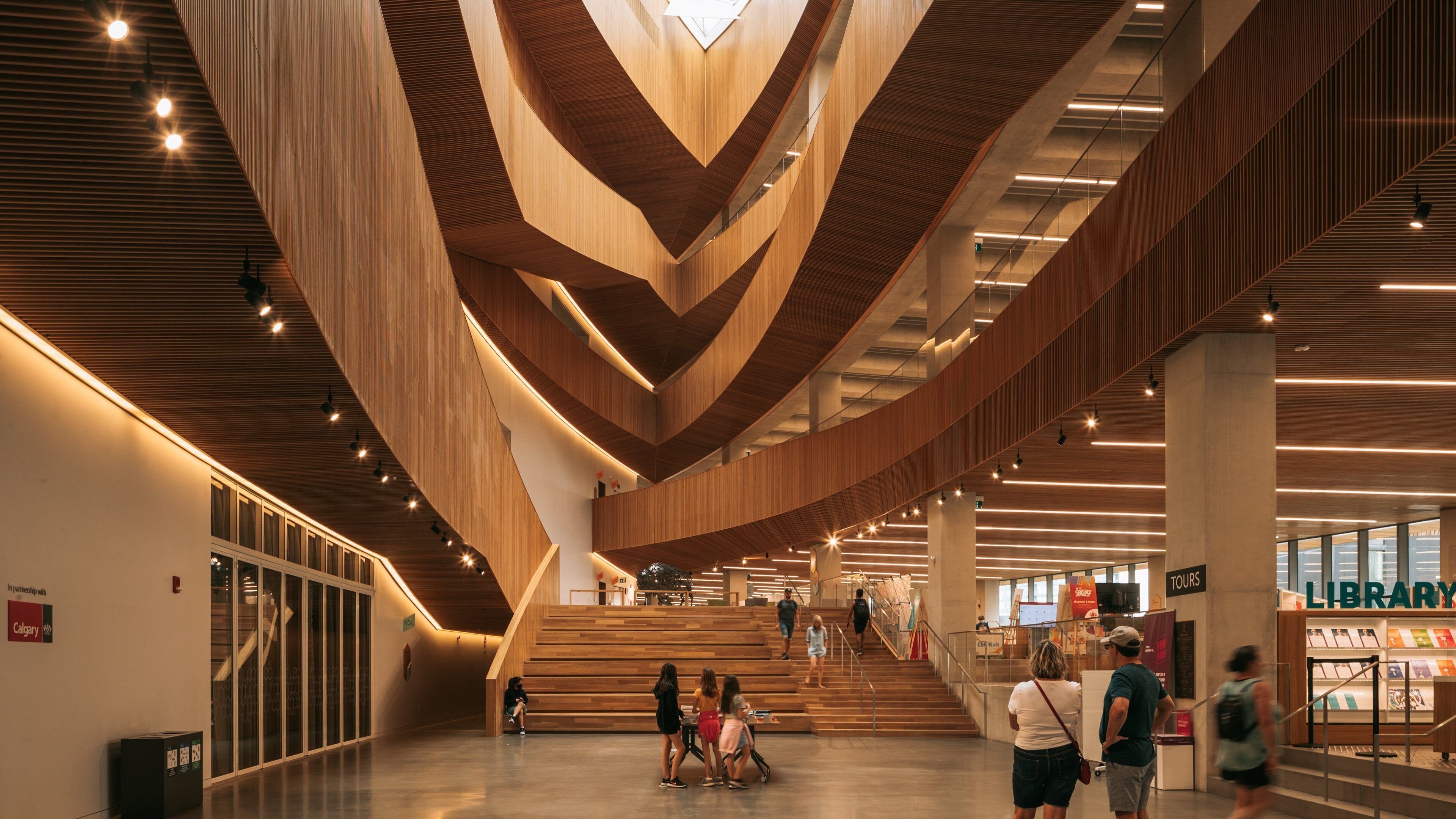 Calgary Central Library which includes interior views