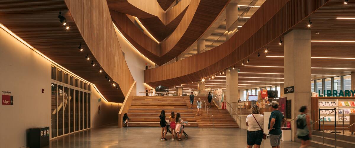 Calgary Central Library which includes interior views