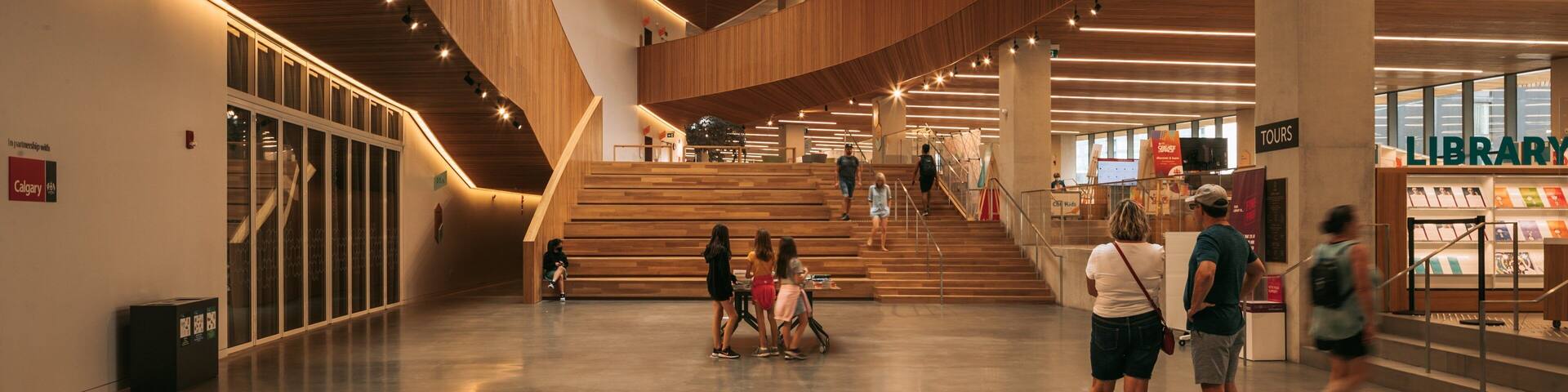 Calgary Central Library which includes interior views