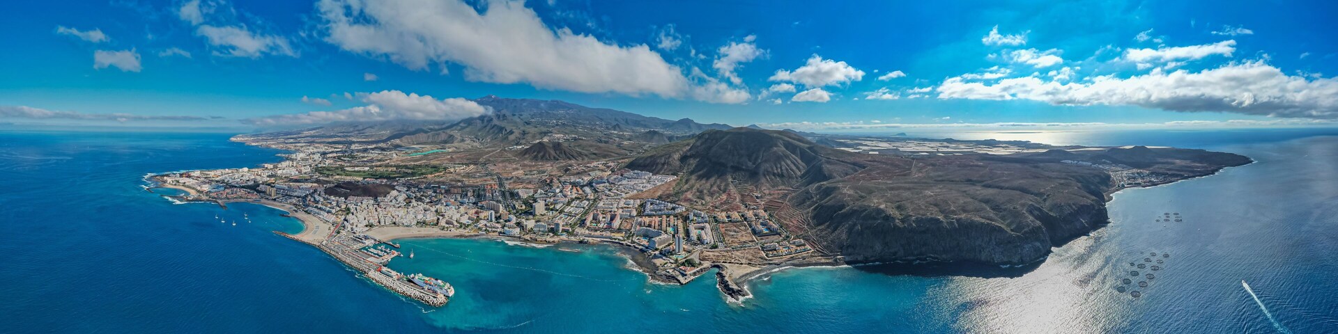 Aerial view of Los Cristianos and Playa de las Américas