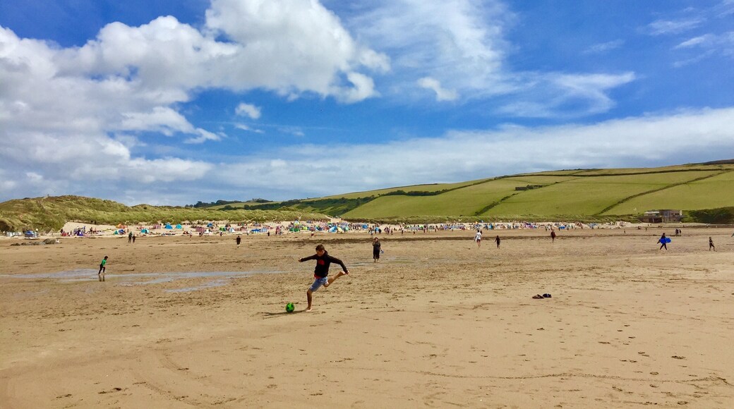 Great beach for surfing and bodyboarding but beware of the rip currents and follow instructions from the lifeguards.