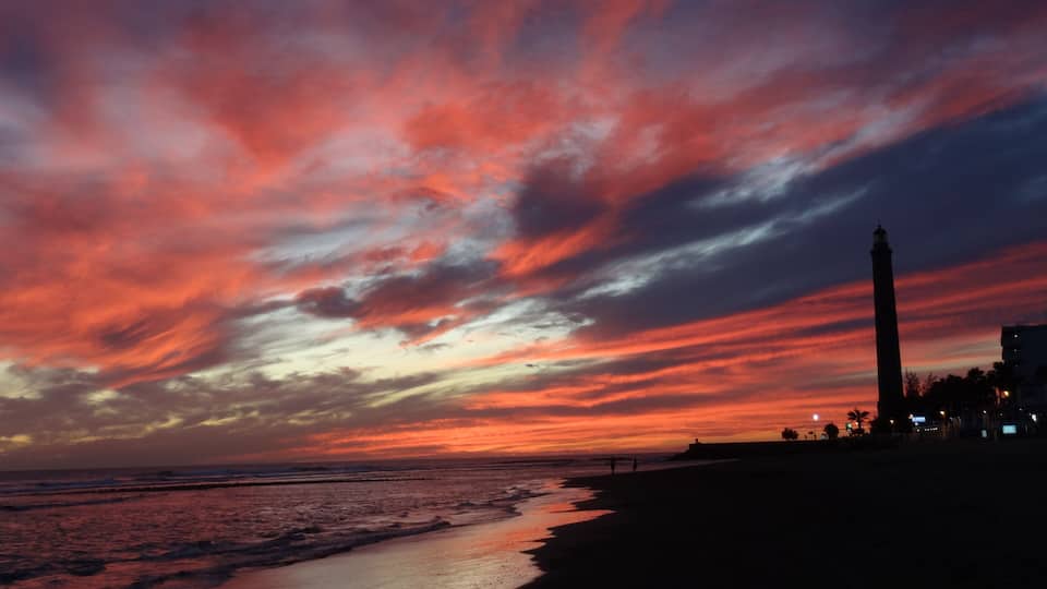 Sonnenuntergang am Faro Maspalomas