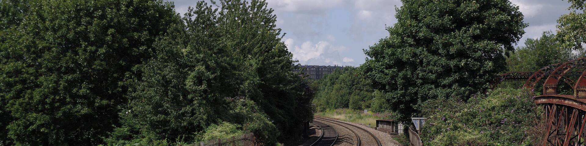 Looking north from the platform at Stapleton Road.