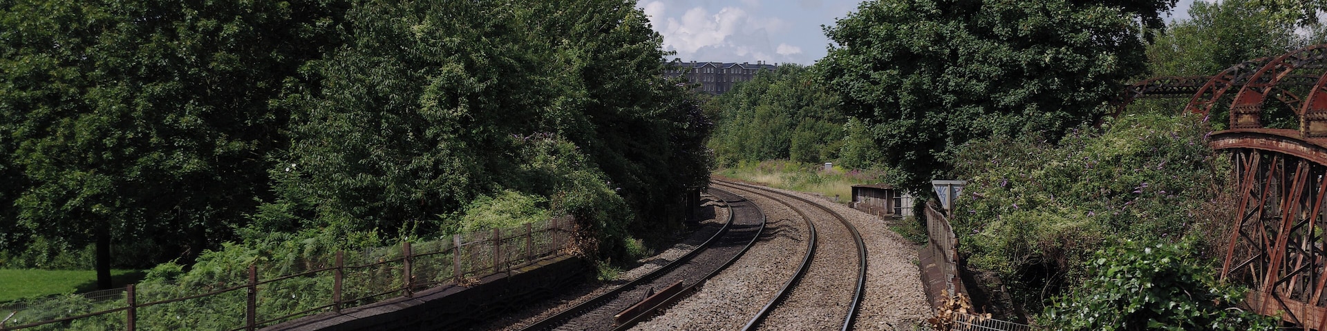 Looking north from the platform at Stapleton Road.