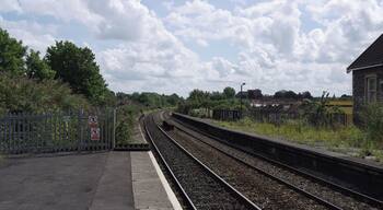 Looking south along the southbound platform at Stapleton Road.