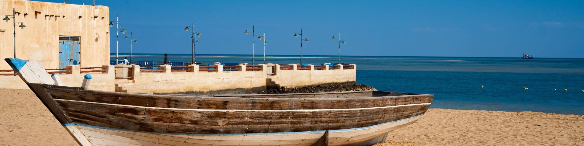 beach traditional arabic boat Al Wakrah souk Qatar