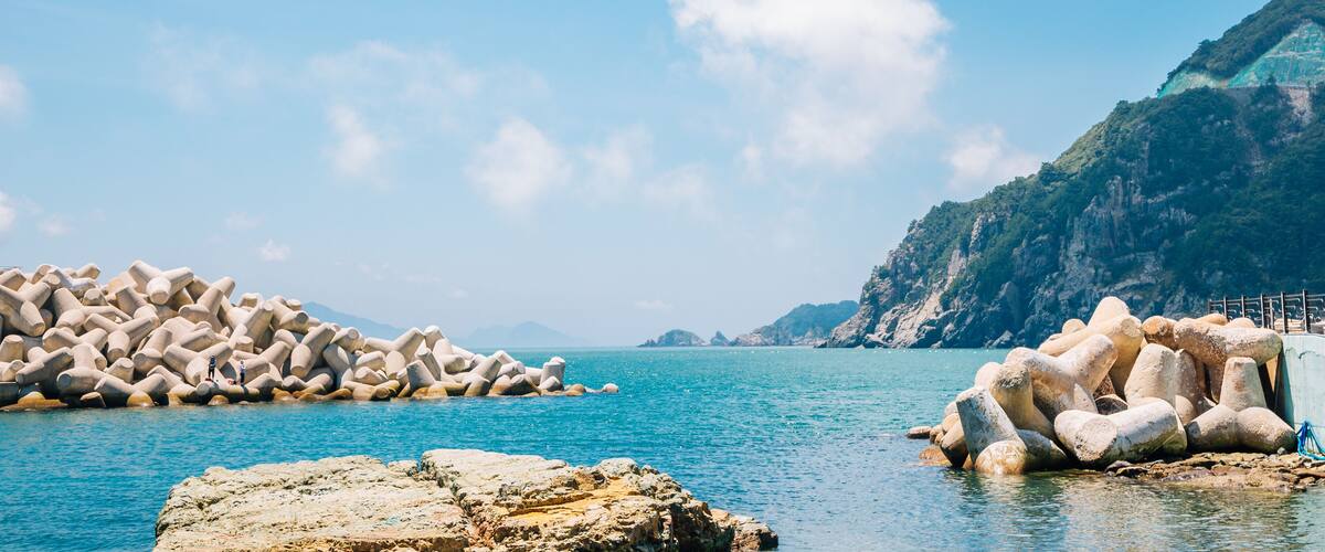 Yeocha pebble beach in Geoje, Korea