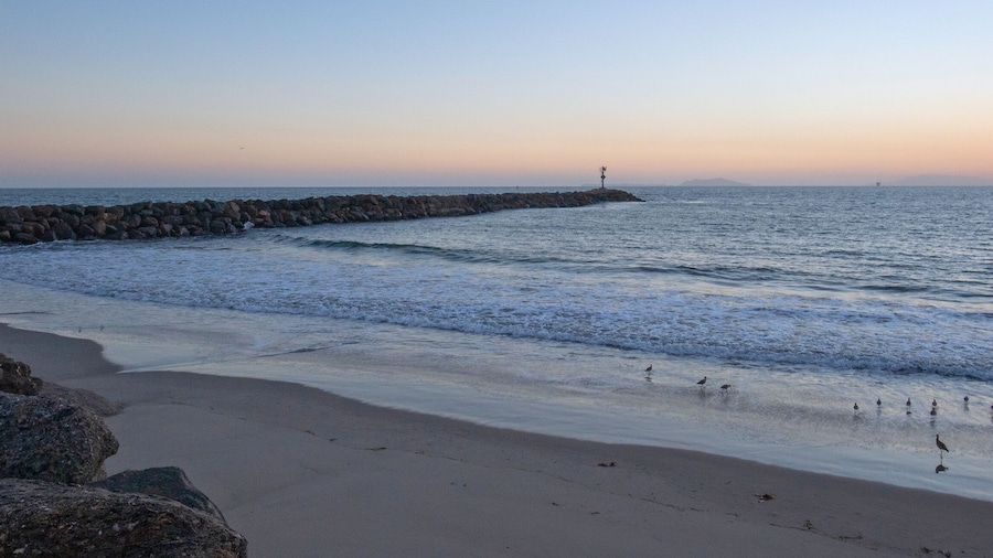 Sunset dusk sky on the southern California seashore United States