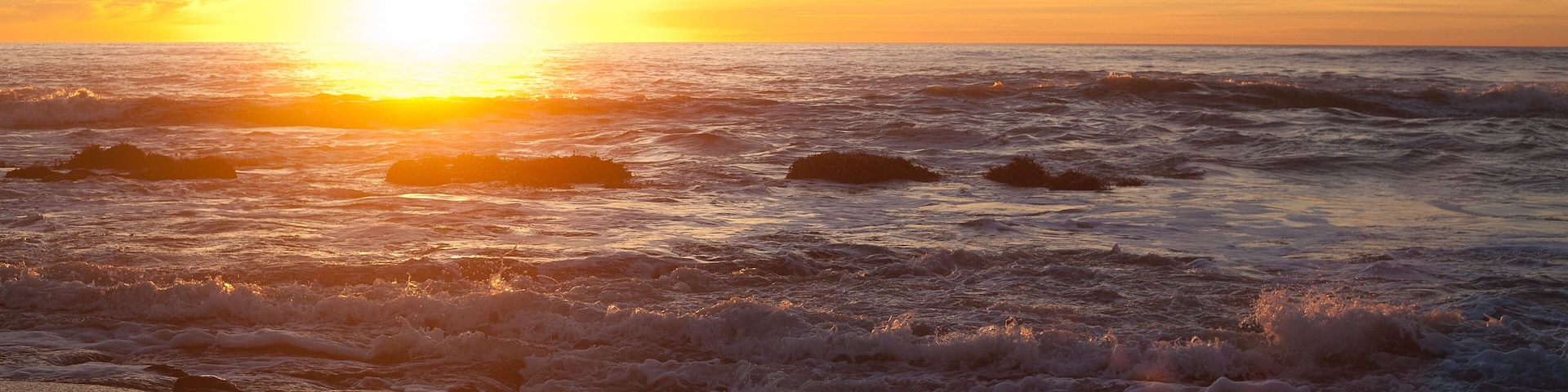 Sunset at Manhattan Beach, Half Moon Bay, California