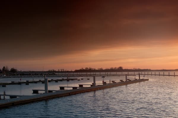 Harbor Sunset with no Boats