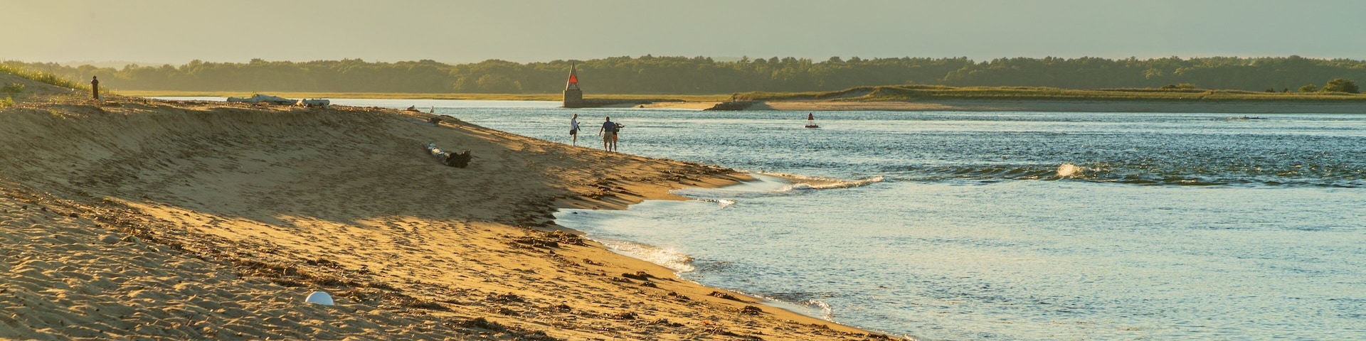 Plum Island Beach showing general coastal views, a sunset and a beach