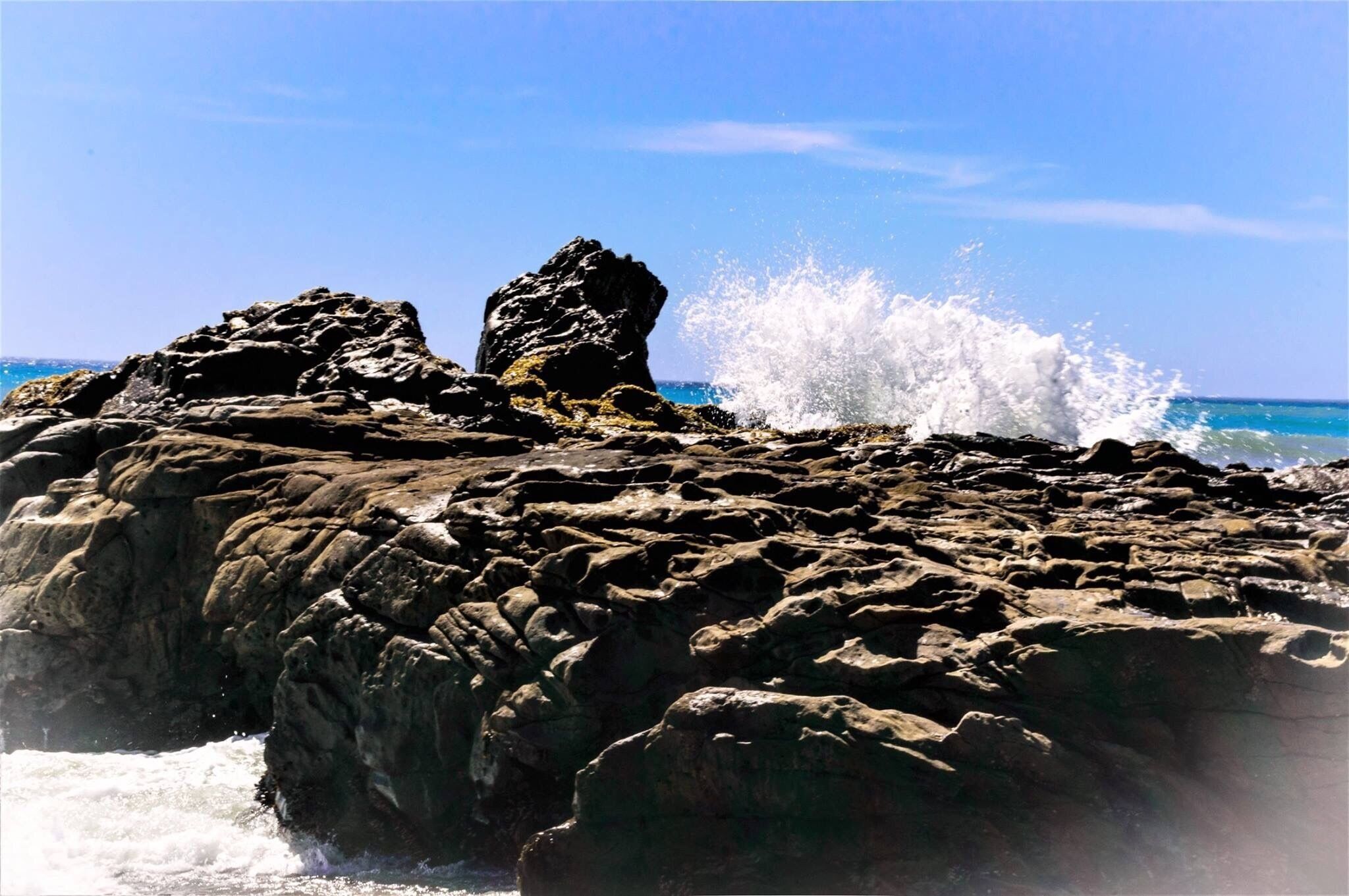 The surf was wild in Moonstone Beach