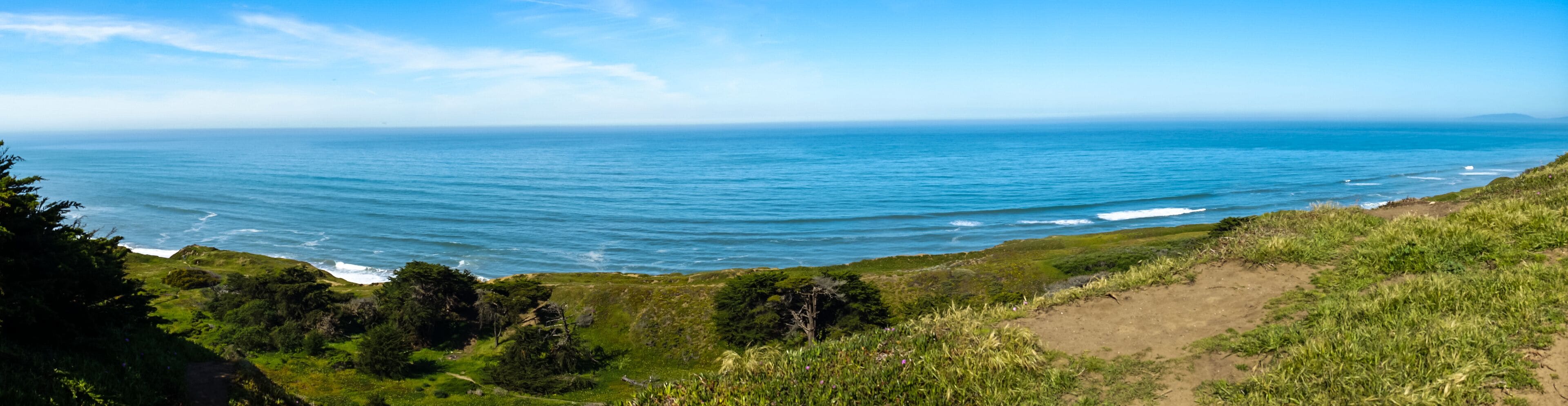 overlooking the Pacific Ocean at Thornton State Beach, Daley City - San Francisco Bay Area, California