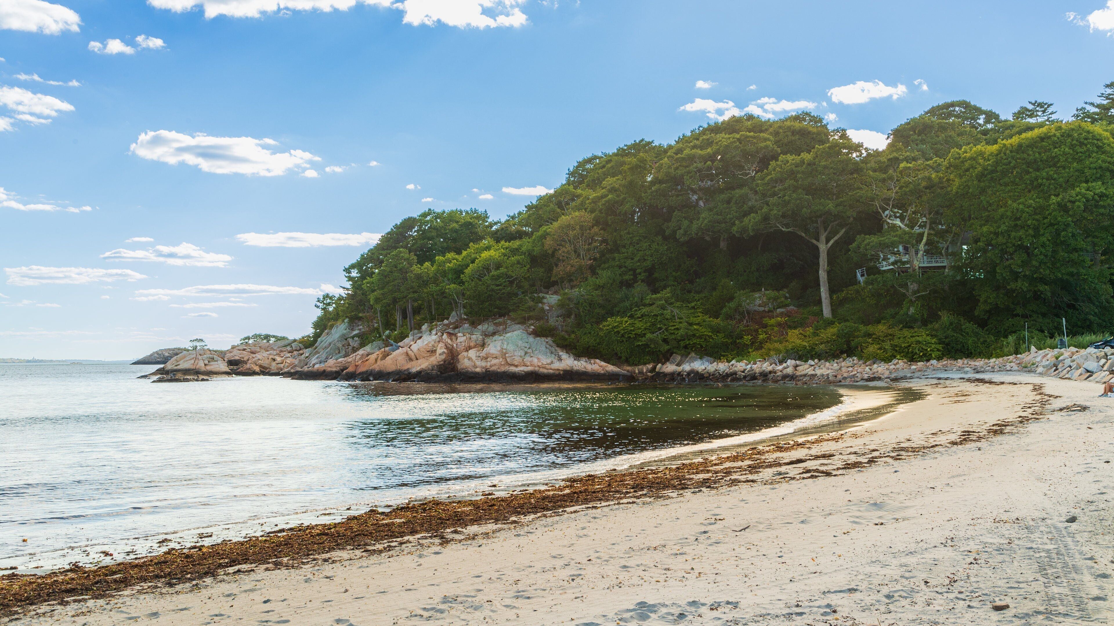 White Beach which includes general coastal views and a beach