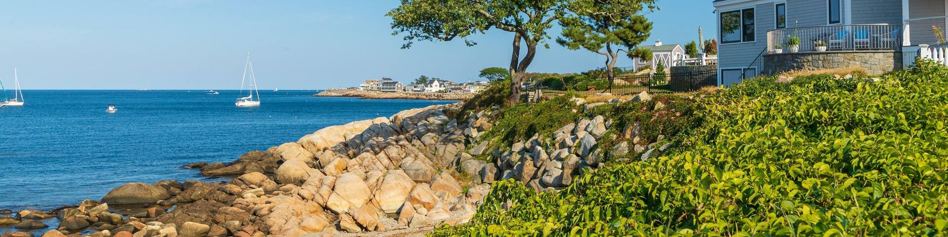 Back Beach showing general coastal views
