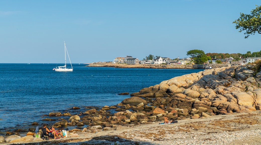 Back Beach which includes rocky coastline and general coastal views