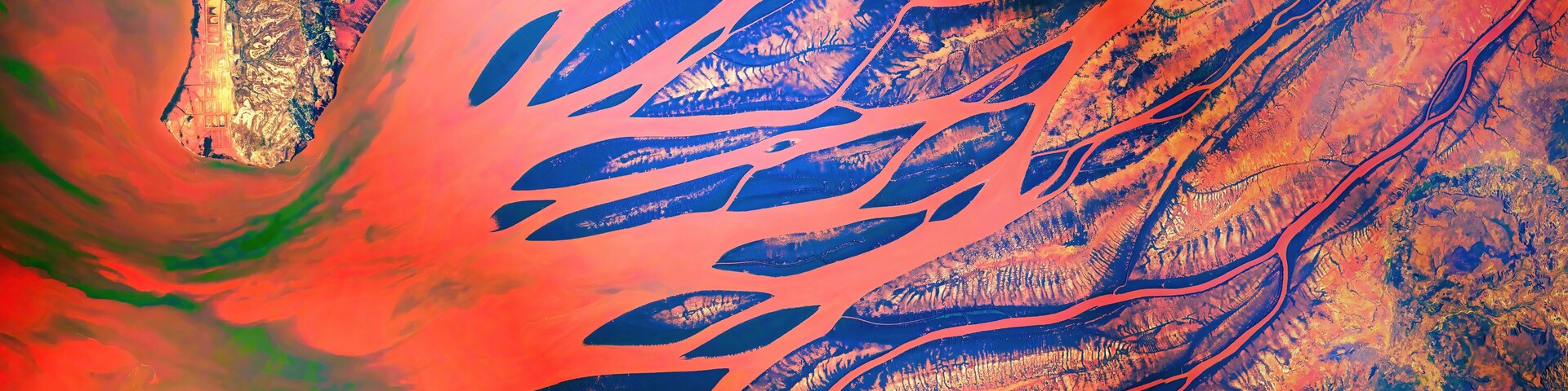 Betsiboka River Delta, Madagascar. Digital enhancement of the natural beauty. Elements of this image furnished by NASA