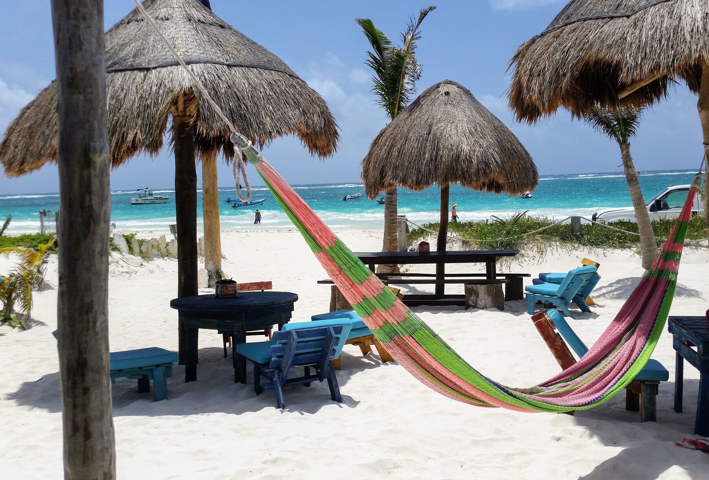 Pancho Villa Beach Bar, Paradise Beach, Tulum

Next to the Tulum Ruins is one of the nicest beaches in the area. Pancho Villa ia a quirky little bar directly on the beach and serves great food, cocktails and ice cold beer.  It's laid back so you can just take in the beautiful location whilst chilling on one of the hammocks or rope swings.  There is also camping on the beach nearby available if you should wish to stay longer.  #AquaTrove #packsandaplan 


Check out our other adventures and useful information  http://packsandaplan.com/

