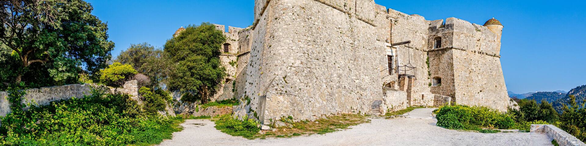 Medieval Fort Mont Alban, hill top fortification in Nice, Cote d'Azur, France
