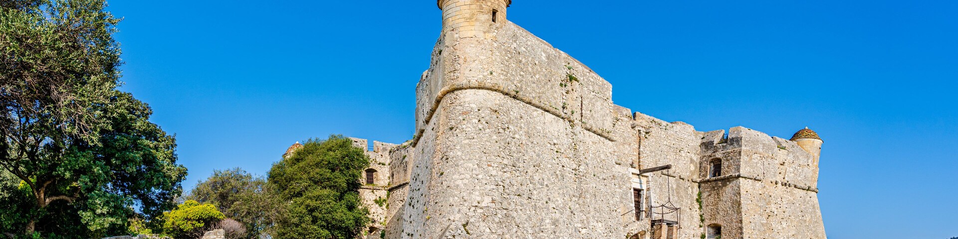 Medieval Fort Mont Alban, hill top fortification in Nice, Cote d'Azur, France