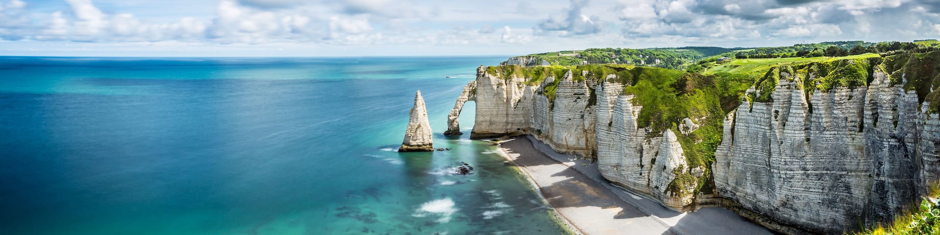 Panorama in Etretat/France alabaster coast Normandy,Sea, Landscape, Beach / Frankreich, Meer, Küste, Normandie, Landschaft, Strand,