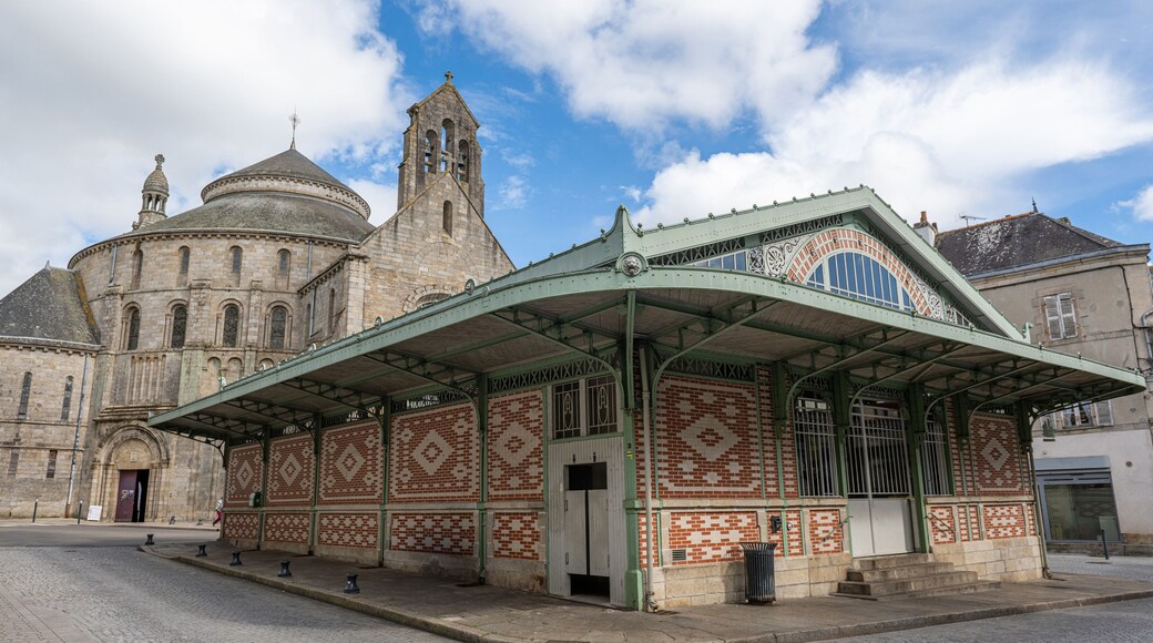 Covered market in Quimperlé, French Brittany