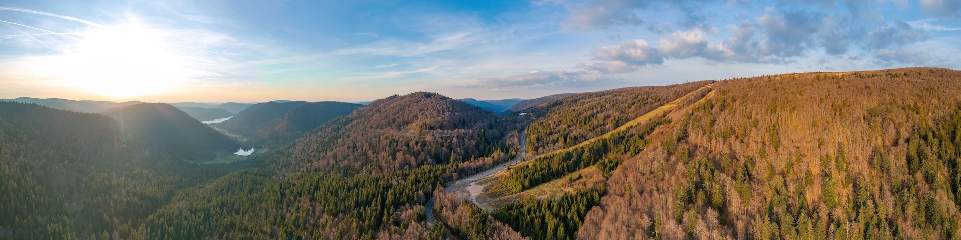 Sunset in the vosges, France