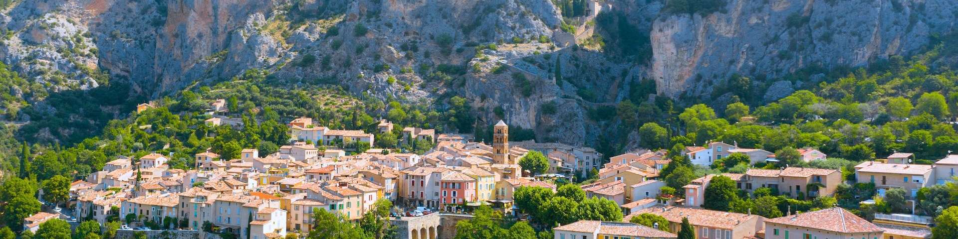 The Village of Moustiers-Sainte-Marie, Provence, Southern France