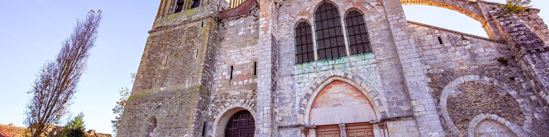 Collegiate saint martin church, Champeaux, France, exteriors