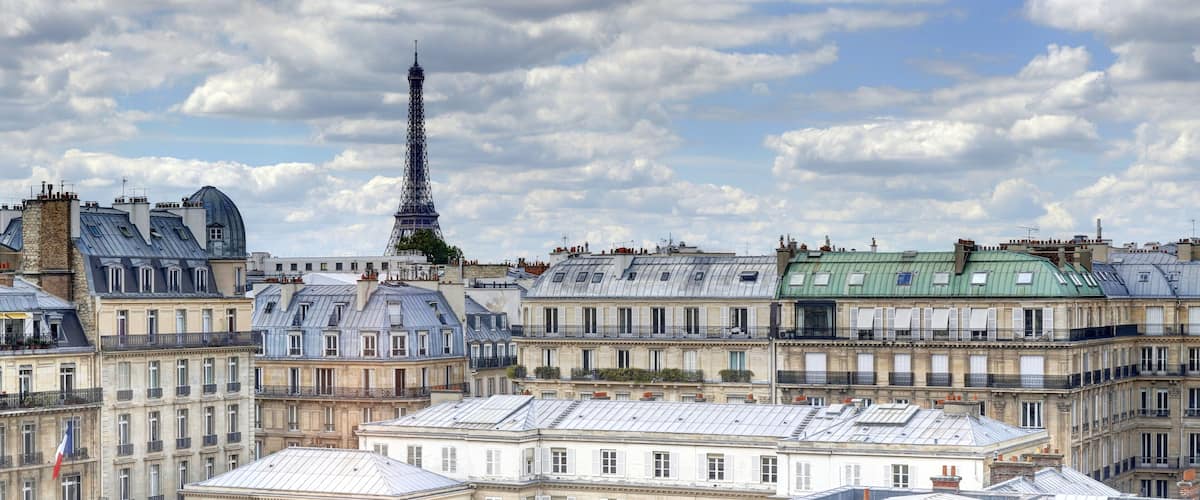 Les toits de Paris et les bords de seine