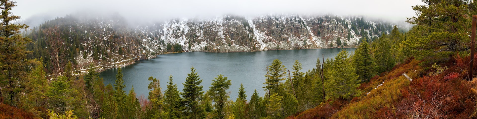Cirques glaciaires du Lac Blanc, Parc naturel régional des Ballons des Vosges, Haut-Rhin, Alsace, Vosges, France