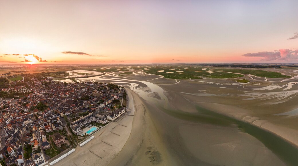 vue aérienne de la baie de Somme près du Crotoy