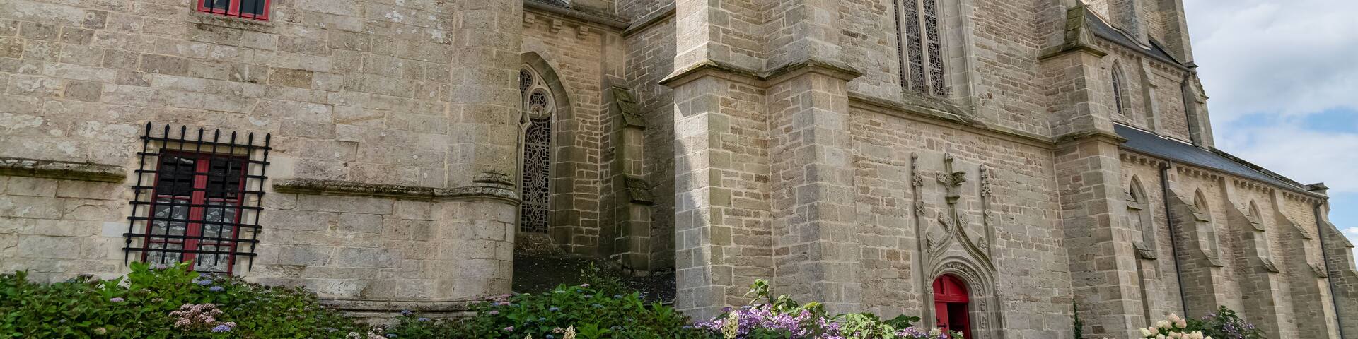 The city of Elven in Brittany, Saint-Alban church, beautiful monument