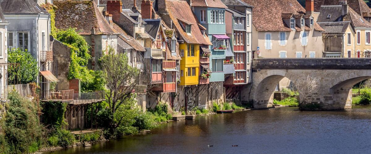 townscape in Argenton sur Creuse, France