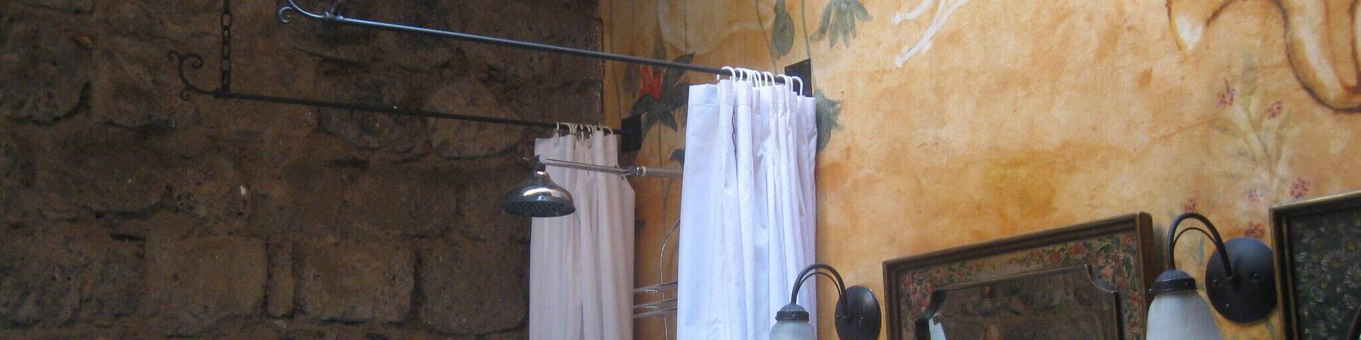 One of the unique, originally painted and decorated rooms of the Hacienda