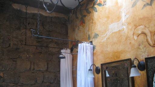 One of the unique, originally painted and decorated rooms of the Hacienda