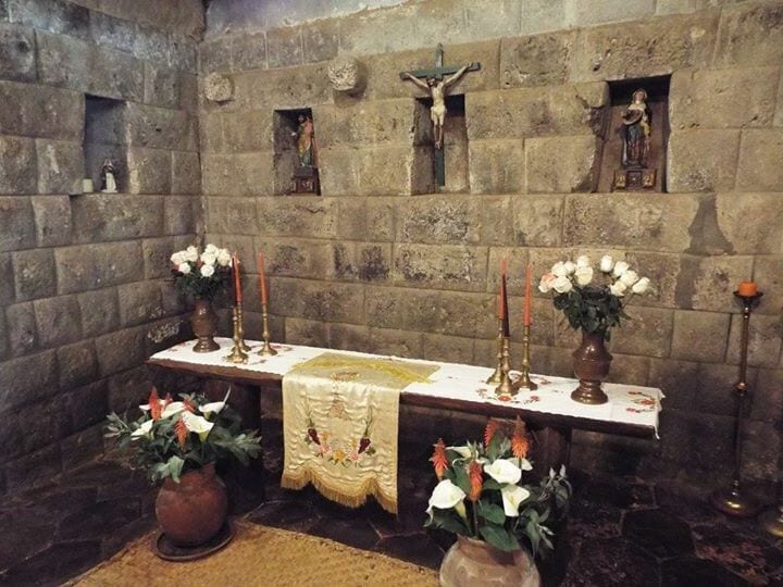 Catholic chapel in original Incas room!!!!
