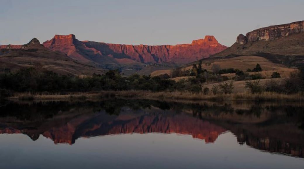 The ampitheatre (I posted an image from the top earlier) from the bottom at Royal Natal National Park. Lovely campsites available as well as fully equipped self catering cottages.