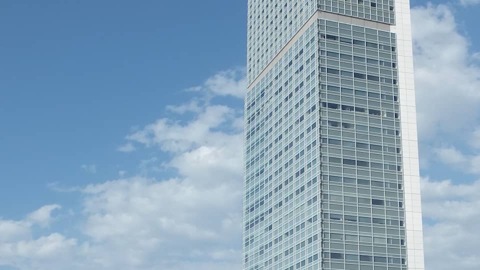 The Bandaijima Building is a skyscraper in Niigata City, Japan. It is the tallest building in Niigata Prefecture and it is attached to the Toki Messe.