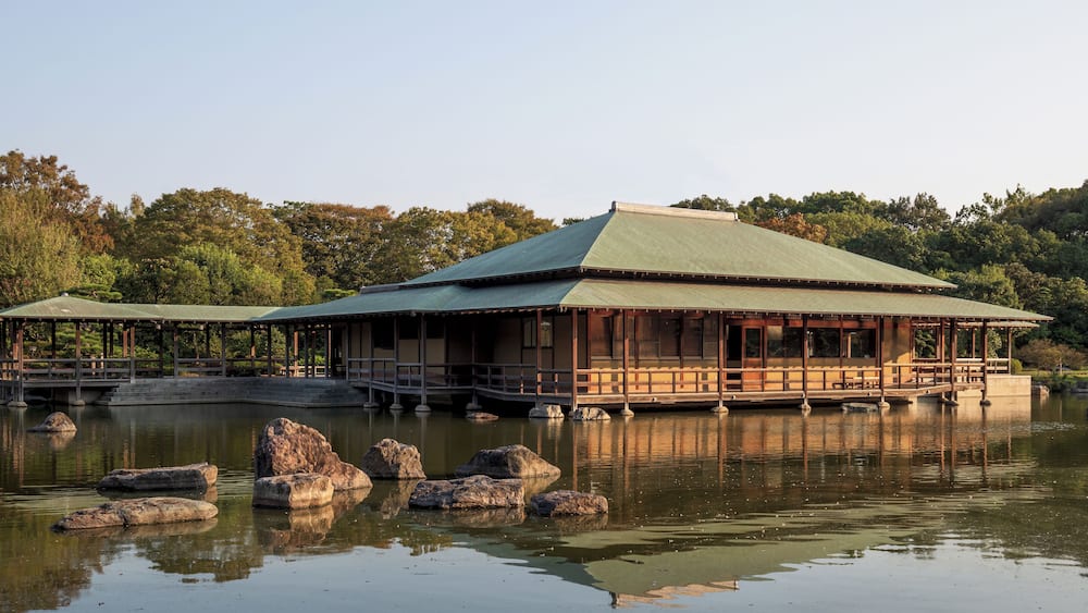 Japanese garden at Daisen Park in Sakai.