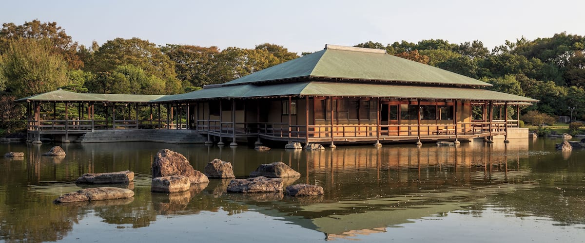 Japanese garden at Daisen Park in Sakai.