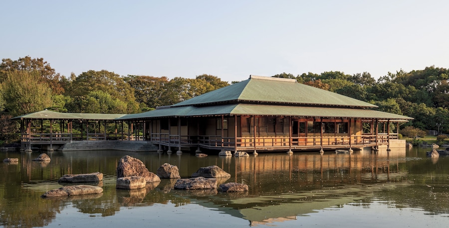 Japanese garden at Daisen Park in Sakai.
