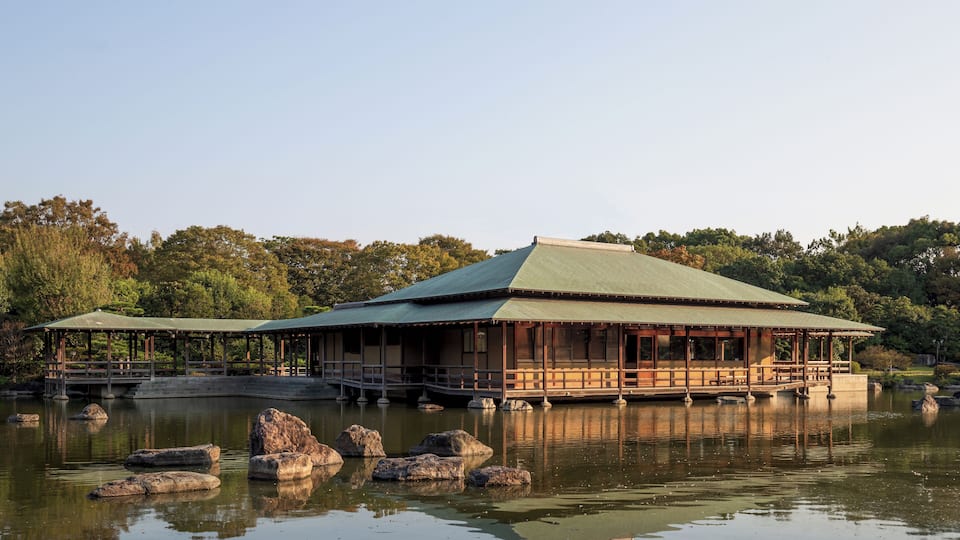 Japanese garden at Daisen Park in Sakai.