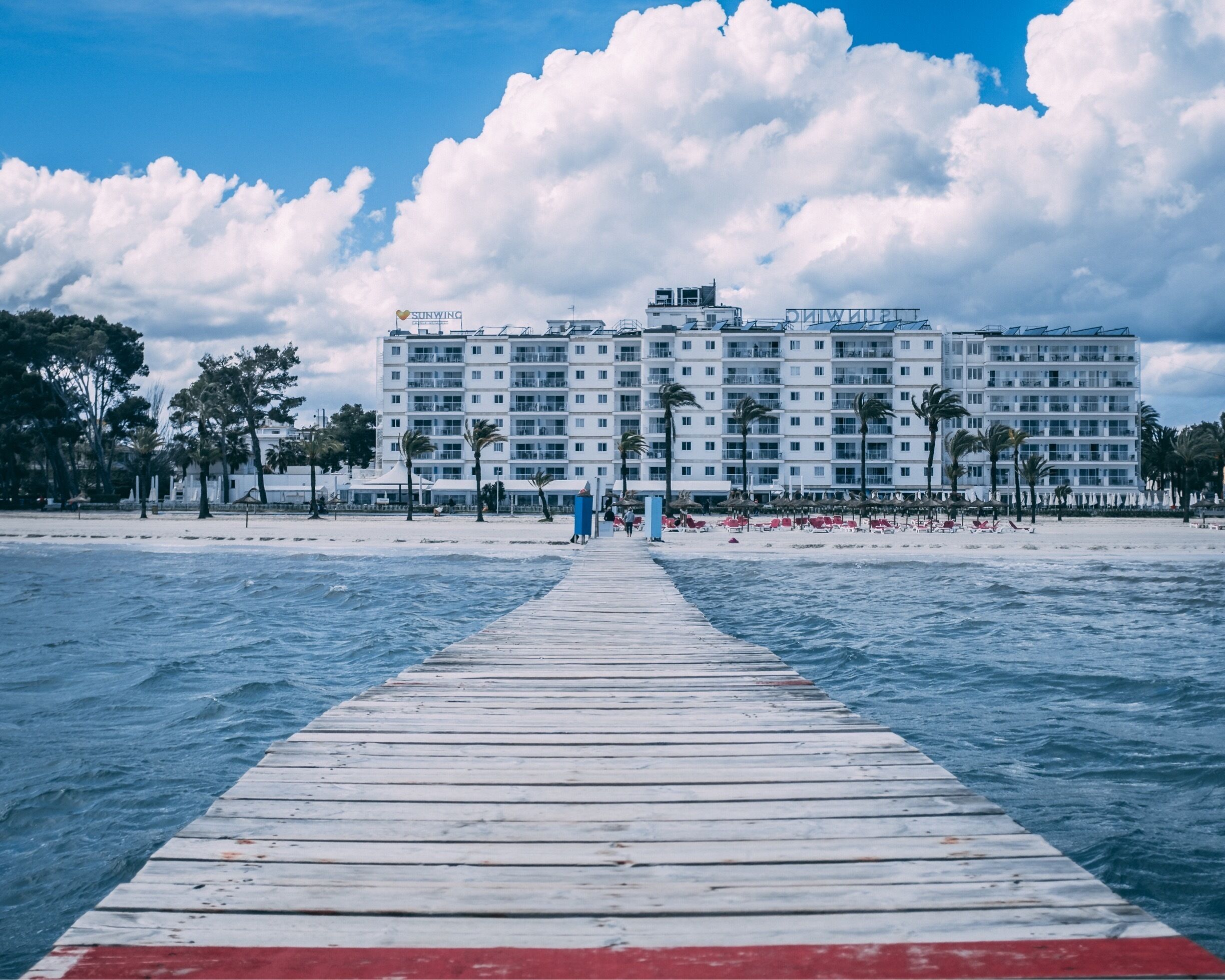 Looking back to the beach and the Sunwing hotel. #beachtips