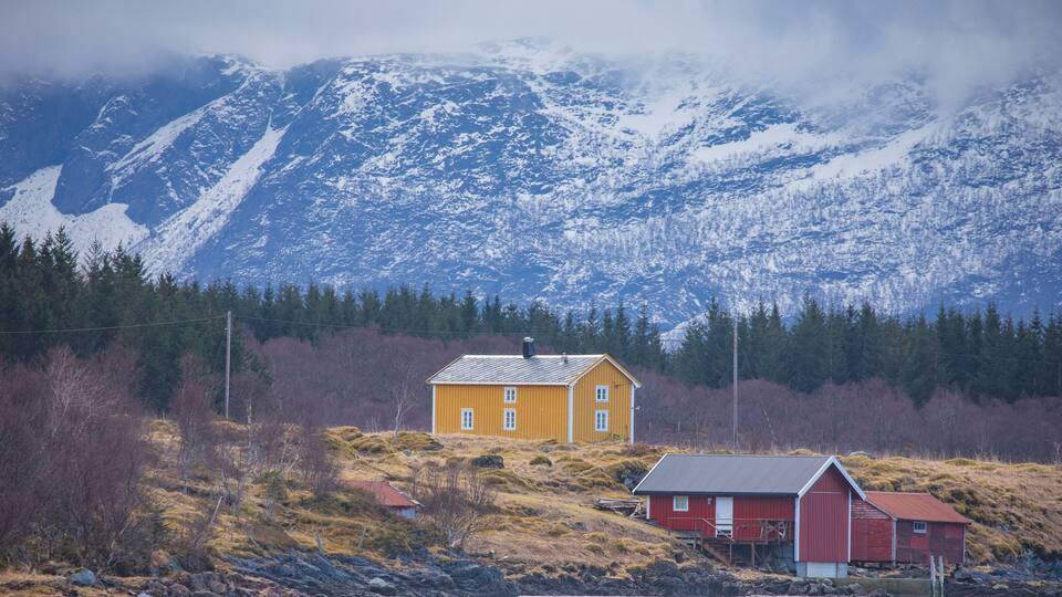 Old restored farmhouse,Helgeland,Nordland county,Norway,scandinavia,Europe