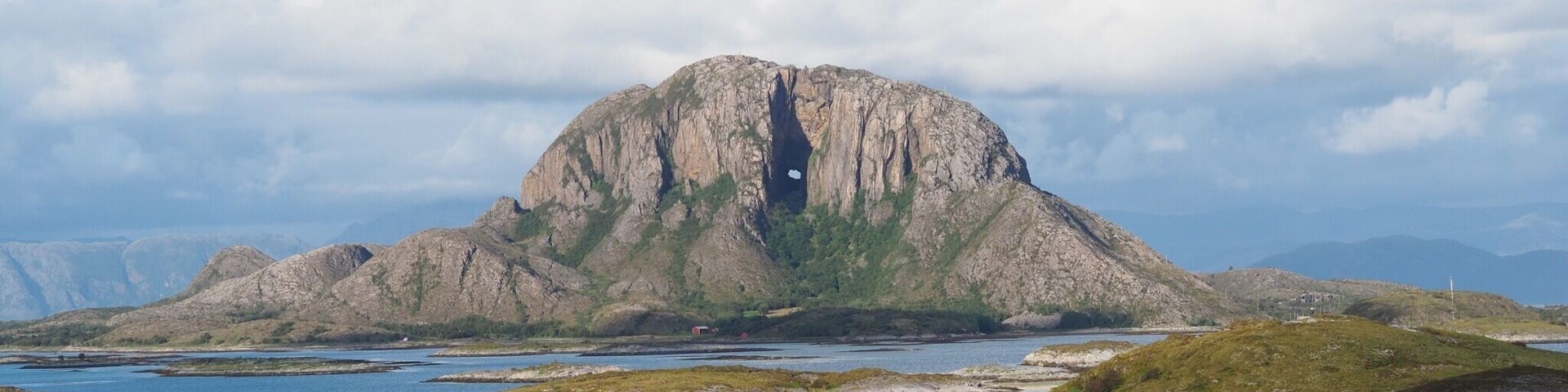 Torghatten, mountain with a hole.