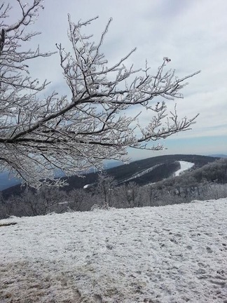 Everything is frozen over at Wintergreen Resort.