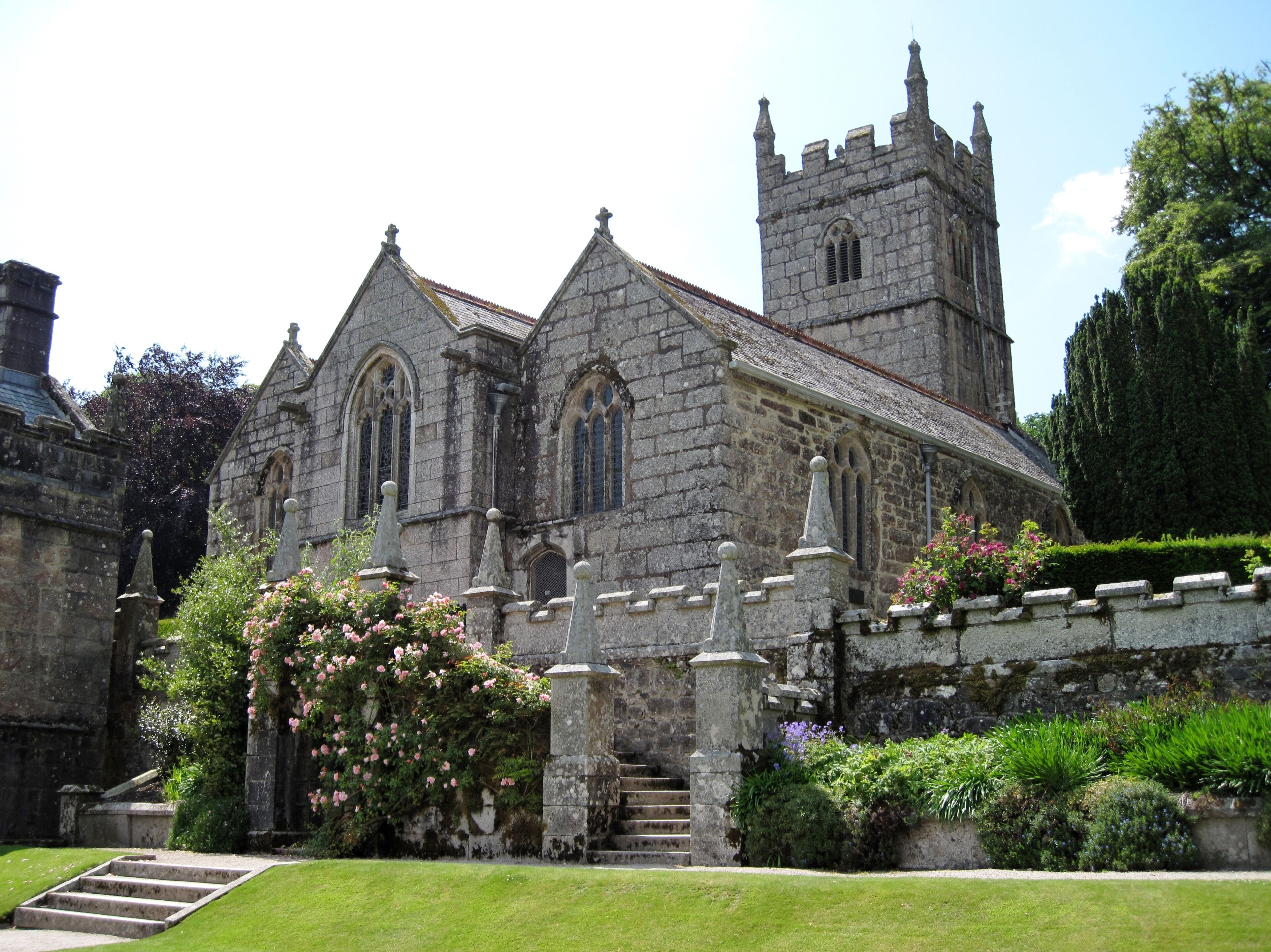 Kirche von Lanhydrock, einem Herrenhaus nahe Bodmin in Cornwall, England